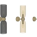 Modern Glass Wall Sconces Featuring Golden Base And Transparent Black White Designs