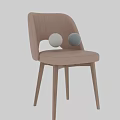Light Gray Fabric Dining Chair With Wooden Legs And Color Options
