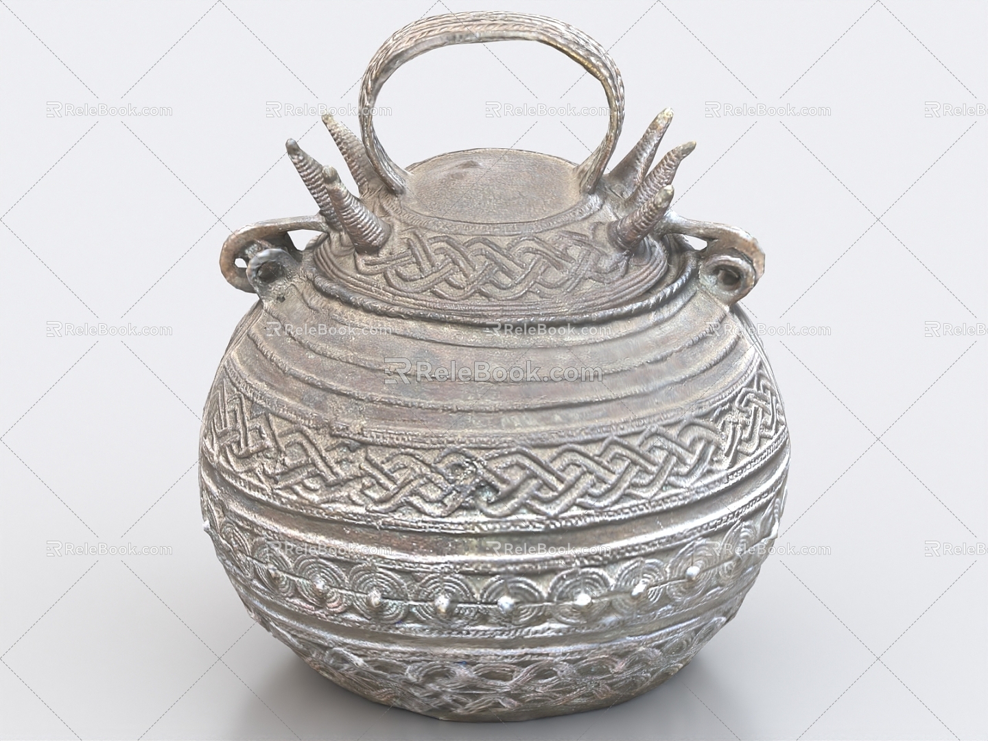 Antique Teapot Stone Pot Kettle Night Pot Wine Pot Cultural Relics 3d model