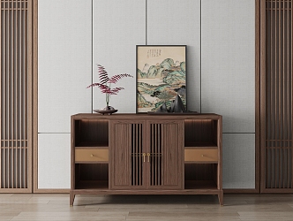 New Chinese Style Sideboard Decorative Cabinet Entrance Cabinet Storage Cabinet 3d model