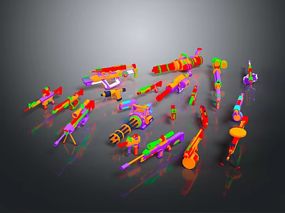 Toy gun bubble gun water gun children's toy children's toy gun toy water gun pistol 3d model