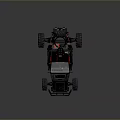 Black Off Road Car With Large Tires And Roof Lights For Rugged Terrain