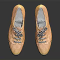 Yellow Corduroy Lace Up Casual Shoes With Black Shoelaces And Rubber Soles