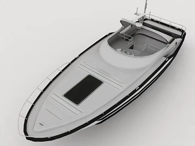 Luxury Modern Yacht as Lifestyle Essential with Sleek Design and Spacious Deck Features 3d model