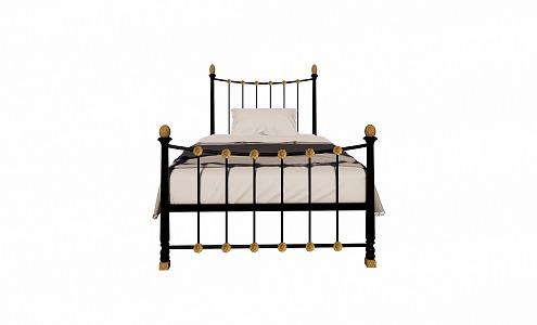 French Single Bed 3d model