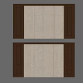 Elegant Wall Decor Design With Wooden Frame And Beige Panel Details 3d model