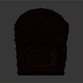 Ornate Wooden Chest With Intricate Relief Carvings And Metal Hardware Sculpture Design