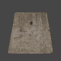Concrete Block With Red PFF Letters Metal Ring On Top And Hole