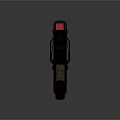 Futuristic Black Pistol Featuring Red Dot Sight And Wooden Grip Details