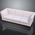 Modern White Multi-Seat Sofa With Stitched Backrest Black Legs And Contemporary Design
