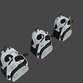 Game Movie Cow Character Cartoon Style Backpack Design Three Black White Spots