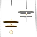 Modern Pendant Lights With Circular Double Layer Shades For Contemporary Interior Design