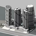 Modern High Rise Residential Building With Unique Tower Design And Urban Facade