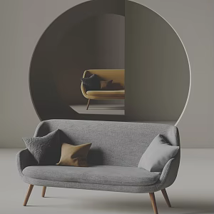 Modern Edra Double Sofa Casual Sofa 3d model