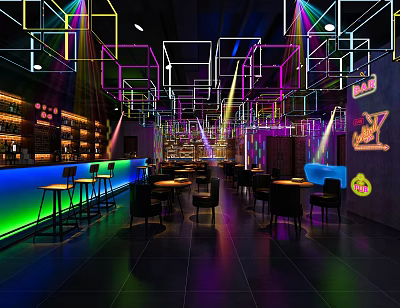 INDUSTRIAL LOFT BAR 3d model