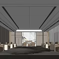 New Chinese Reception Room VIP Reception Room 3d model