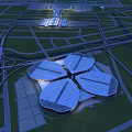 Aerial Planning of Urban City Layout With Road Network and Building Structures