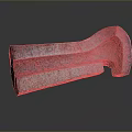Modern Abstract Sculpture Carving Featuring Textured Metallic Surface And Curved Shape
