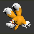 Tails the Anthropomorphic Fox Character With Orange Fur White Gloves And Red Shoes