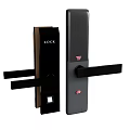 Security Door With Smart Lock Fingerprint Recognition And Black Handle Design 3d model