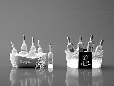 Modern wine ice bucket wine bottle model