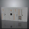 Industrial Control Panel With White Surface Orange Buttons Indicator Lights And Display Screen