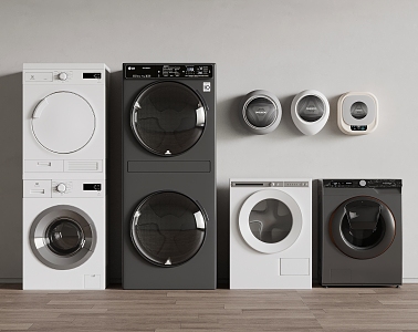 Washer Dryer Wall-mounted washing machine 3d model