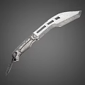 Tactical Military Style Knife With Textured Blade And Ergonomic Handle Design