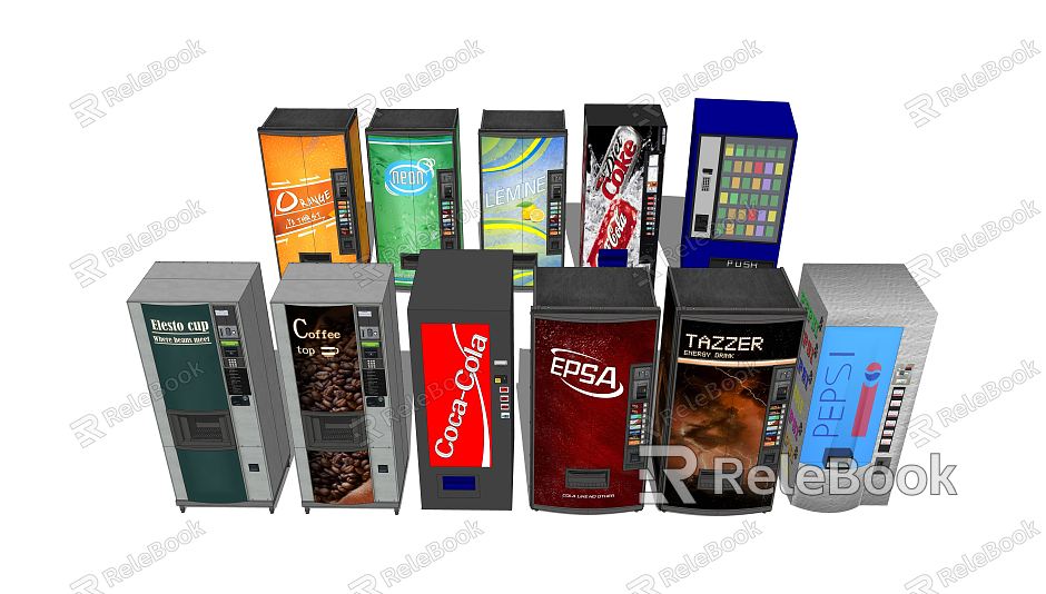 Modern vending machine self-service beverage machine model