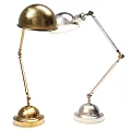 Vintage Metal Desk Lamp With Adjustable Arm And Dual Colored Shades