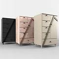 Modern Multicolor Entryway Console Cabinet Sideboard With Drawers And Storage 3d model
