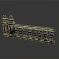 Classic Design Solid Wood Home Decor Railing With Spherical Finials And Ornate Balusters