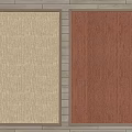 Woven Square Rugs In Beige And Brown Colors For Interior Floor Decor