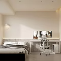 Modern Tatami Bedroom Interior Design With Tatami Bed Desk Chair And Bright Windows