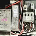 Old Electrical Distribution Boxes With Graffiti Wires And Connected Control Switches 3d model