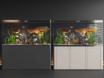 Modern fish tank 3d model