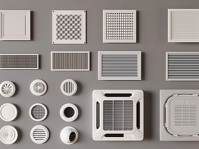 Various Design Options of Air Conditioner Vents for Modern Home and Office Use 3d model