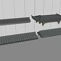 Ancient Architecture Traditional Black Tiled Roofs with Classic Eave Structures Design