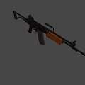 Classic Rifle With Wooden Handguard Black Metal Components And Sight Mechanism