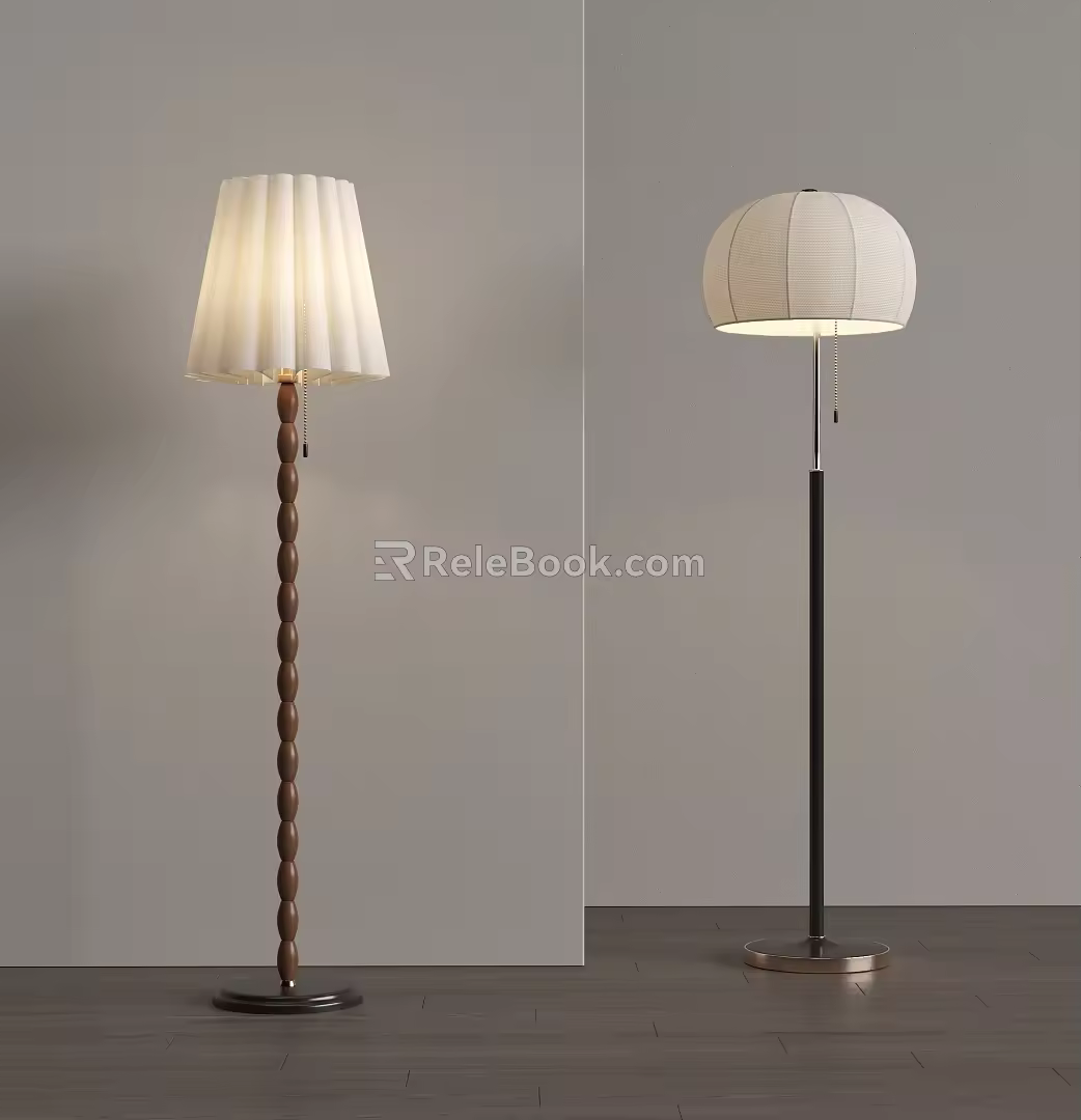 Middle style floor lamp 3d model