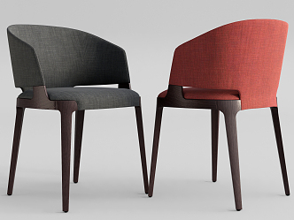 Modern Dining Chair Fabric Dining Chair 3d model