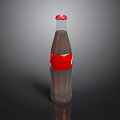 Refreshing Coca Cola Beverage in Glass Bottle with Red Cap and Label