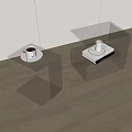 Clear Acrylic Side Tables With Modern Transparent Design And Coffee Cup Books Decor