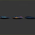 Colorful Paper Airplanes Arranged On Gray Background With Blue Purple And Orange Hues