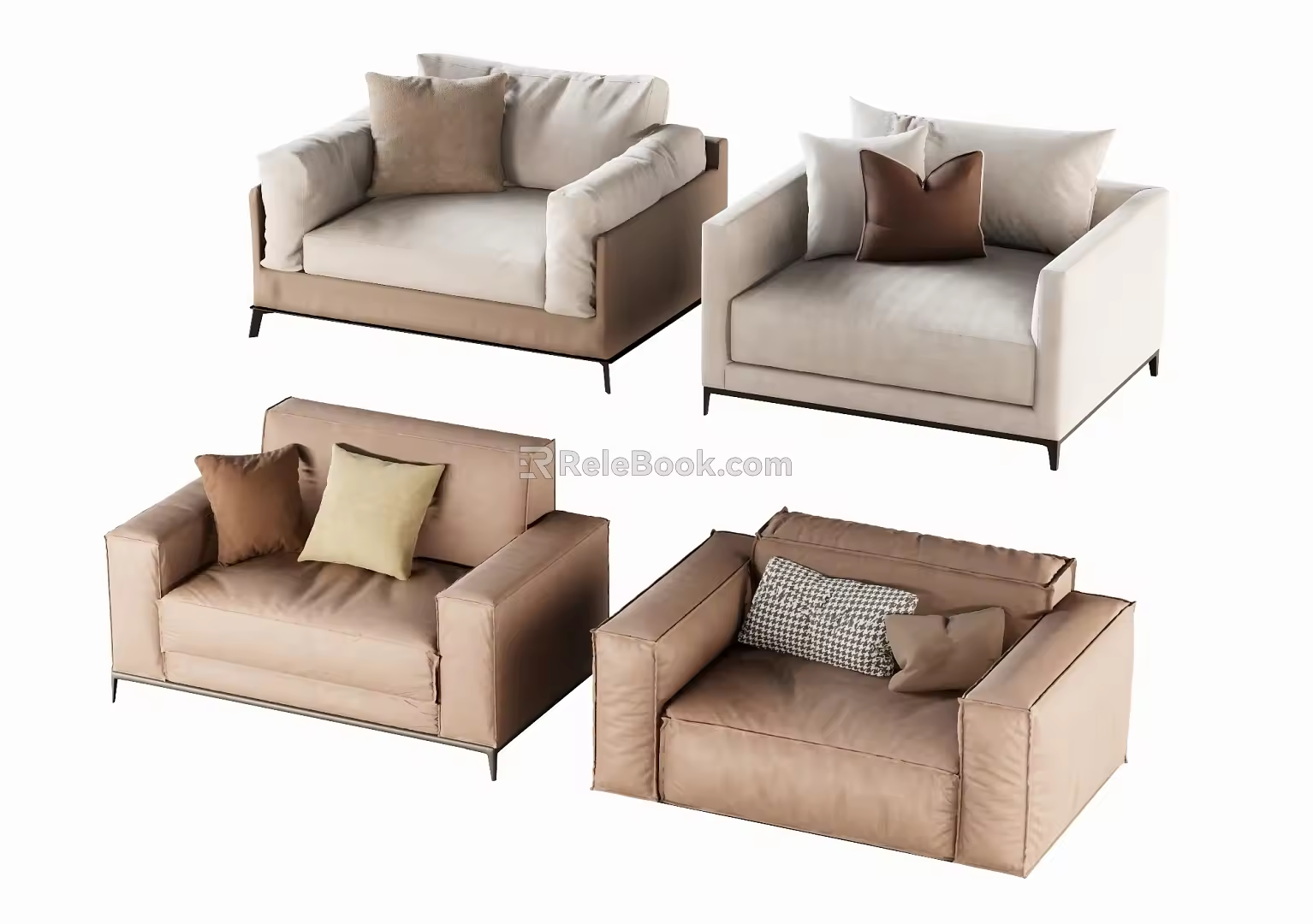 Single sofa 3d model