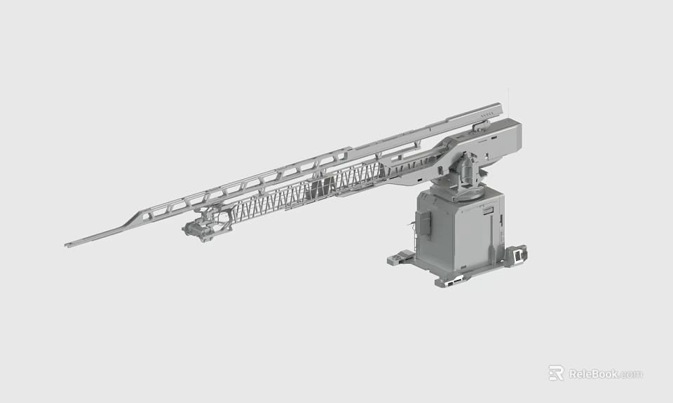 Industrial Telescopic Mechanical Arm With Metal Frame Base And Extendable Structure 3d model 