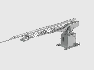 Industrial Telescopic Mechanical Arm With Metal Frame Base And Extendable Structure 3d model