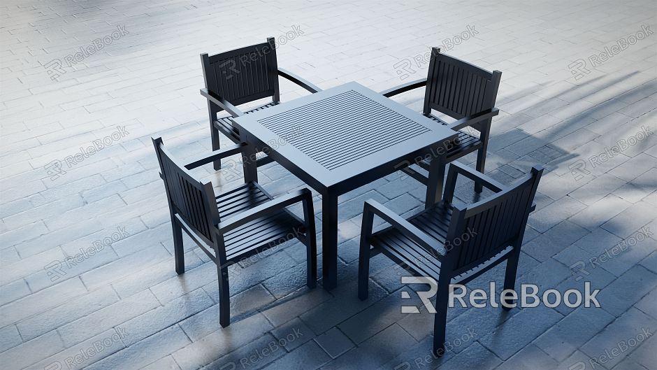 Modern Outdoor Table and Chair Casual Seat Outdoor Seat model