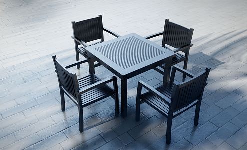 Modern Outdoor Table and Chair Casual Seat Outdoor Seat 3d model