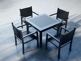 Modern Outdoor Table and Chair Casual Seat Outdoor Seat 3d model